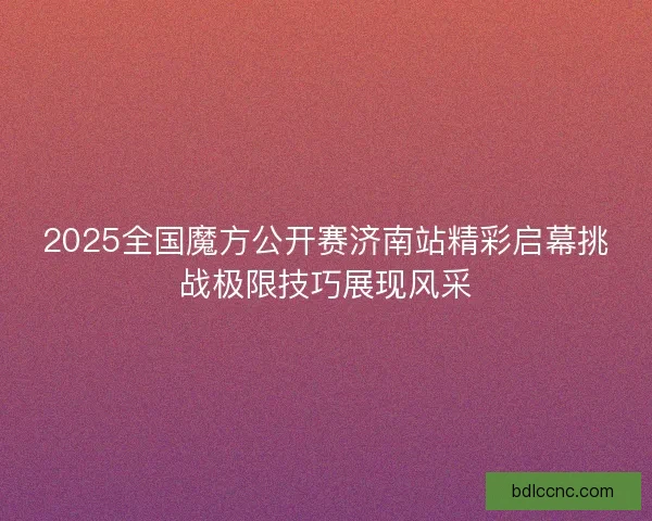 2025全国魔方公开赛济南站精彩启幕挑战极限技巧展现风采