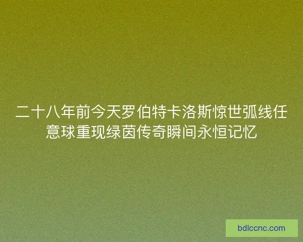 二十八年前今天罗伯特卡洛斯惊世弧线任意球重现绿茵传奇瞬间永恒记忆